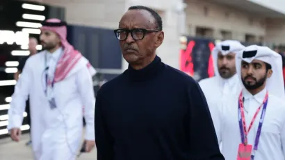 Predsjednik Ruande Paul Kagame na utrci F1 u Kataru 2024. Photo: REUTERS/Jakub Porzycki