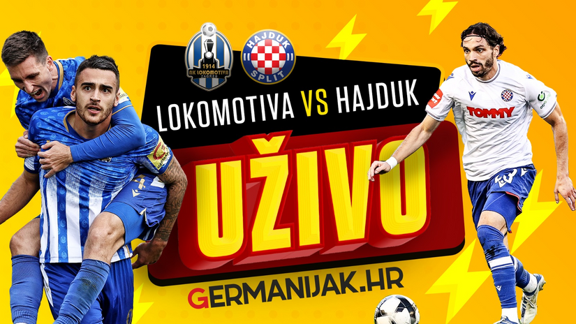 UŽIVO: Lokomotiva - Hajduk 0:2, Mlakar povećao vodstvo Hajduka u Kranjčevićevoj