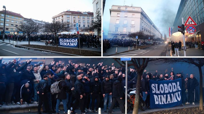 VIDEO Tisuće Boysa ispred Sheratona pjeva "slobodni Dinamo", odjekuju detonacije, Mamićima poručili - svemu je kraj!