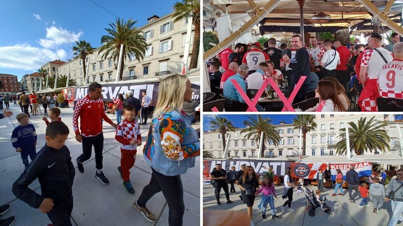 FOTO/VIDEO Atmosfera u Splitu uzavrela, navijači preplavili ulice, ori se pjesma prije utakmice
