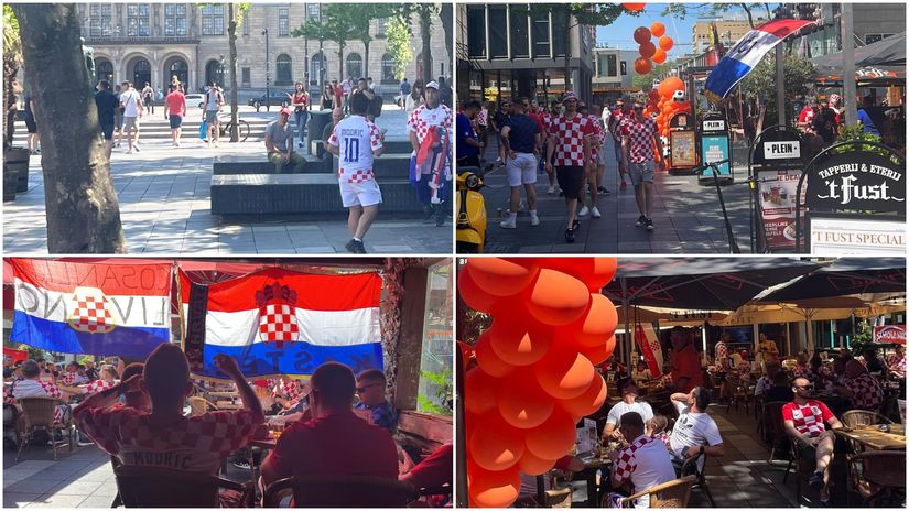 VIDEO/FOTO Hrvatski navijači okupirali centar Rotterdama, ori se 'Lijepa li si'