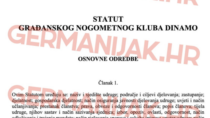 Germanijak EKSKLUZIVNO donosi novi Statut GNK Dinamo