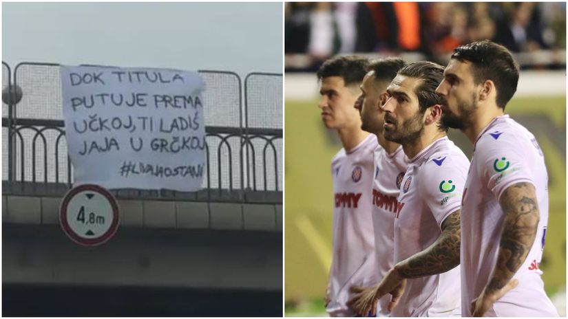 FOTO Osvanuo transparent kojim se proziva Livaja: „Dok titula putuje prama Učkoj...“