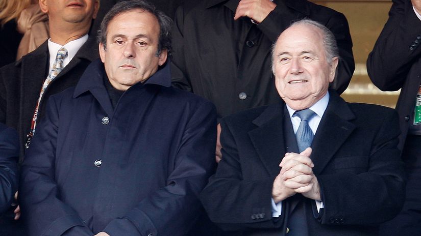 Michel Platini i Sepp Blatter. Foto: Action Images / Carl Recine Livepic