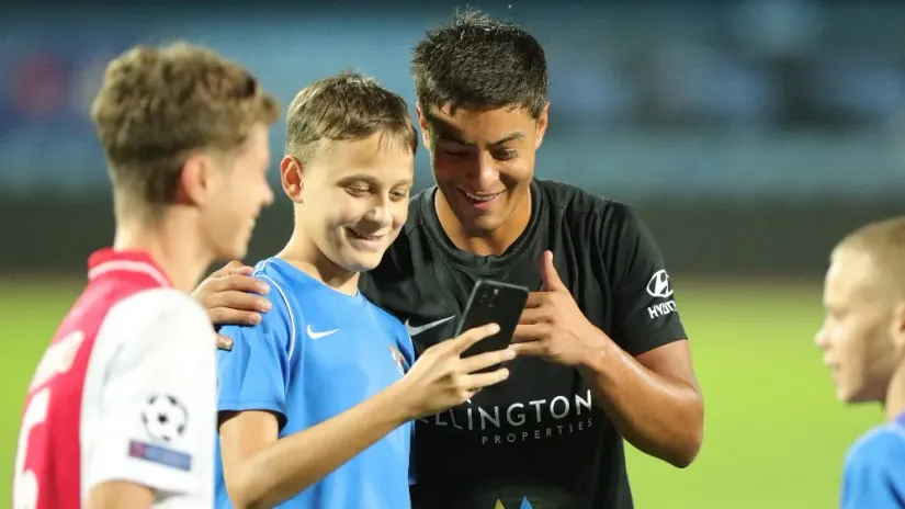 David Mateo Mejia Moscoso nakon slavlja protiv Rijeke. Foto: David Jerkovic/PIXSELL