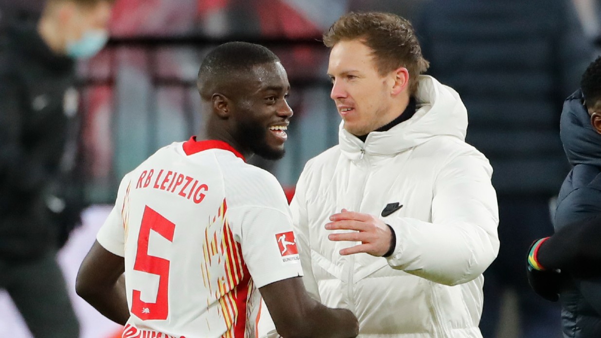 Nagelsmann i Upamecano, nekada u Leiptigu, sada u Bayernu (Reuters)