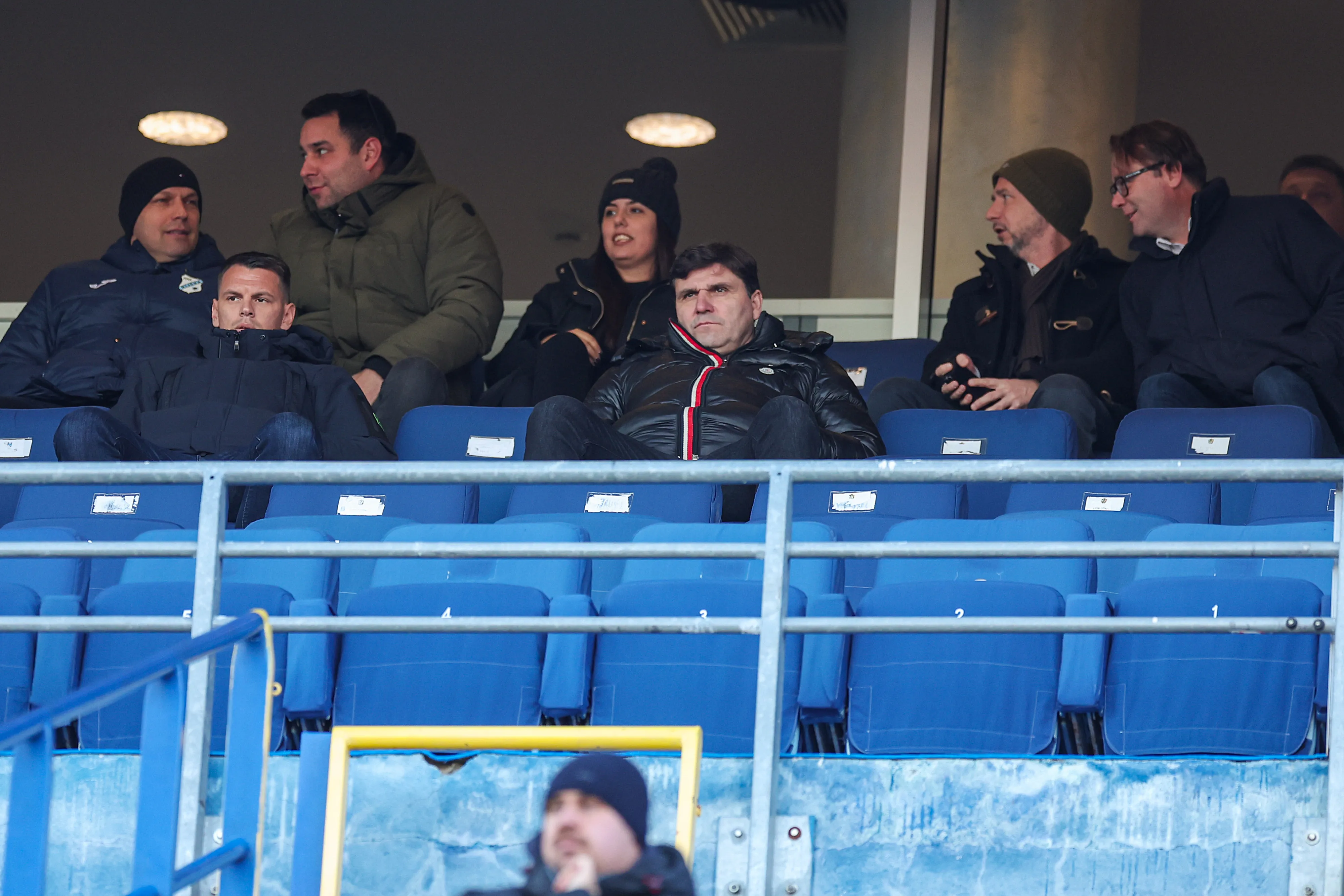 Antonini Čulina i Darko Raić-Sudar na utakmici Lokomotiva - Rijeka, 15. kolo HNL-a, sezona 25,/26. Foto: Goran Stanzl/PIXSELL