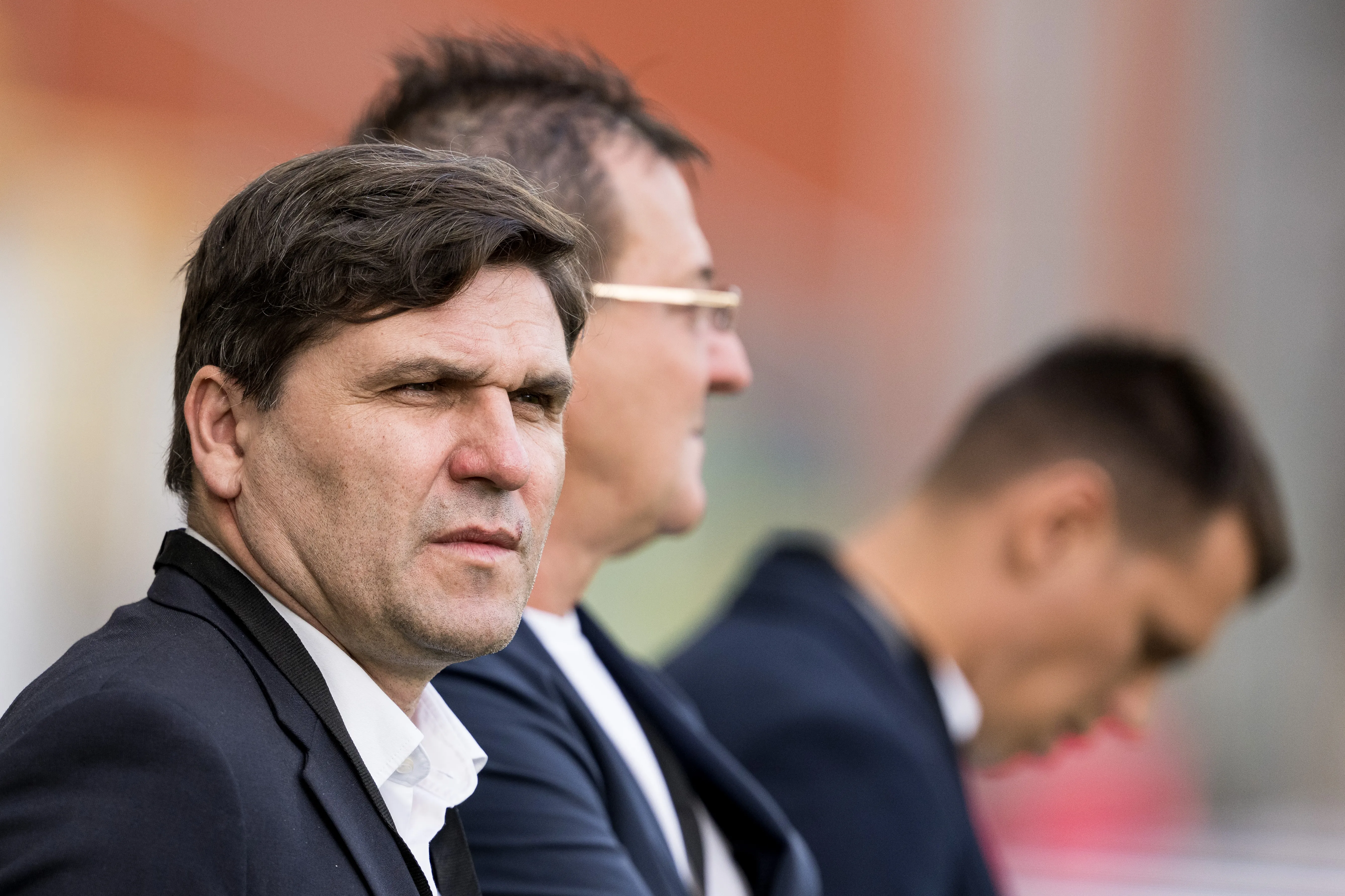 Darko Raić-Sudar u društvu s Damirom Miškovićem i Antoninijem Čulinom, prije ogleda protiv Elfsborga. Foto: Jorgen Jarnberger/Bildbyran/PIXSELL