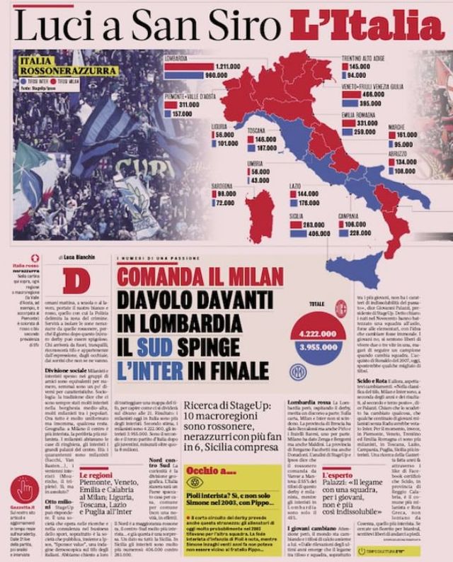 Screenshot, Gazzetta dello Sport, 16. svibnja 2023.