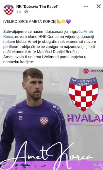 Prodan u Goricu, bivšem klubu kupio vešmašinu